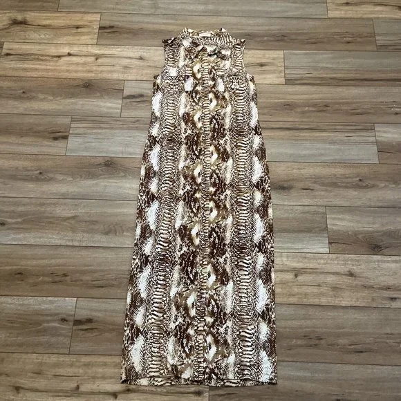 calvin klein printed maxi dress Calvin Klein Women's Sleeveless Printed Maxi Dress